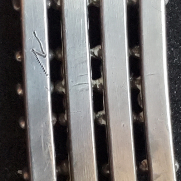 Vintage Zuni Native American Needlepoint Turquoise and Silver Cuff Bracelet - Picture 12 of 12